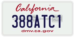 388ATC1  license plate in CA