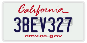 3BEV327 license plate in California