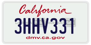 3HHV331 license plate in California