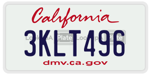 3KLT496 license plate in California