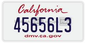 45656L3 license plate in California