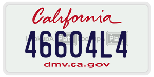 46604L4 license plate in California