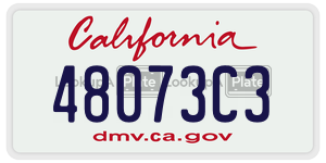 48073C3  license plate in CA