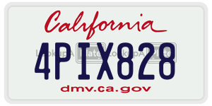 4PIX828 license plate in California