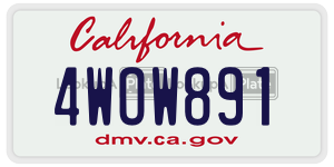 4WOW891 license plate in California