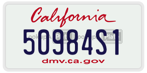 50984S1 license plate in California