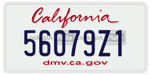 56079Z1 license plate in California