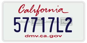 57717L2 license plate in California