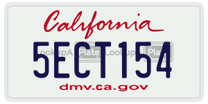 5ECT154 license plate in California