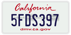 5FDS397 license plate in California