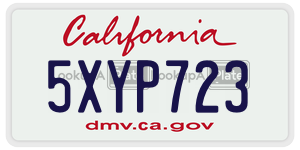 5XYP723 license plate in California
