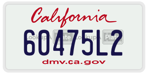 60475L2 license plate in California