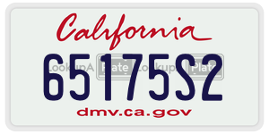 65175S2 license plate in California