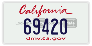 69420 license plate in California