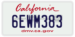 6EWM383 license plate in California