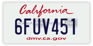 6FUV451 license plate in California