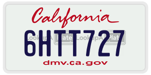6HTT727 license plate in California