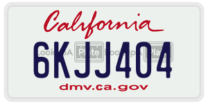 6KJJ404 license plate in California