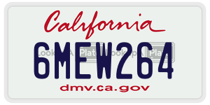 6MEW264  license plate in CA