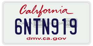 6NTN919  license plate in CA