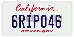 6RIP046 license plate in California