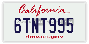 6TNT995 license plate in California