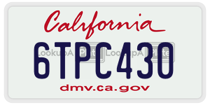 6TPC430  license plate in CA