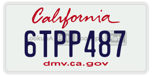 6TPP487  license plate in CA