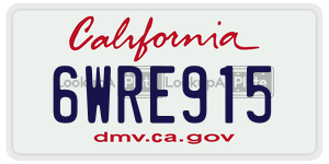 6WRE915 license plate in California
