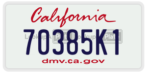 70385K1  license plate in CA