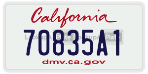 70835A1 license plate in California