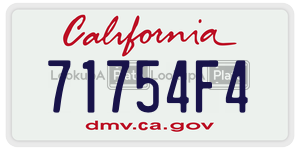 71754F4  license plate in CA