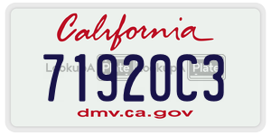 71920C3 license plate in California