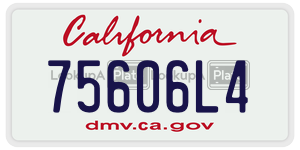 75606L4  license plate in CA