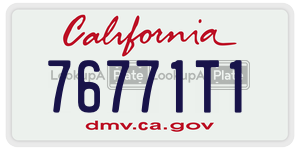 76771T1  license plate in CA