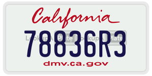 78836R3  license plate in CA