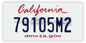 79105M2 license plate in California