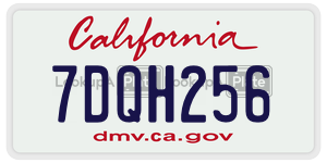 7DQH256  license plate in CA