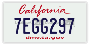 7EGG297 license plate in California