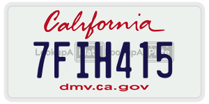 7FIH415  license plate in CA