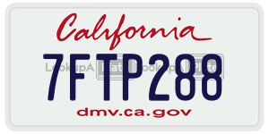 7FTP288 license plate in California