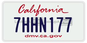 7HHN177 license plate in California