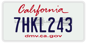 7HKL243 license plate in California