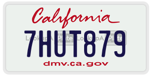 7HUT879 license plate in California