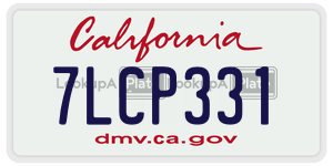 7LCP331 license plate in California