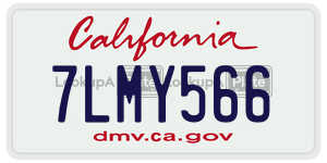 7LMY566 license plate in California