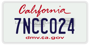 7NCC024  license plate in CA