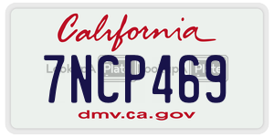 7NCP469  license plate in CA