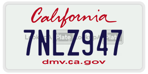 7NLZ947 license plate in California