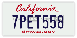 7PET558 license plate in California